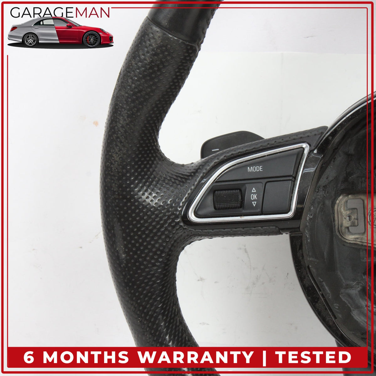 2012-2015 Audi Q7 Front Left Steering Wheel w/ Paddle Shifters 4L0419091AS OEM