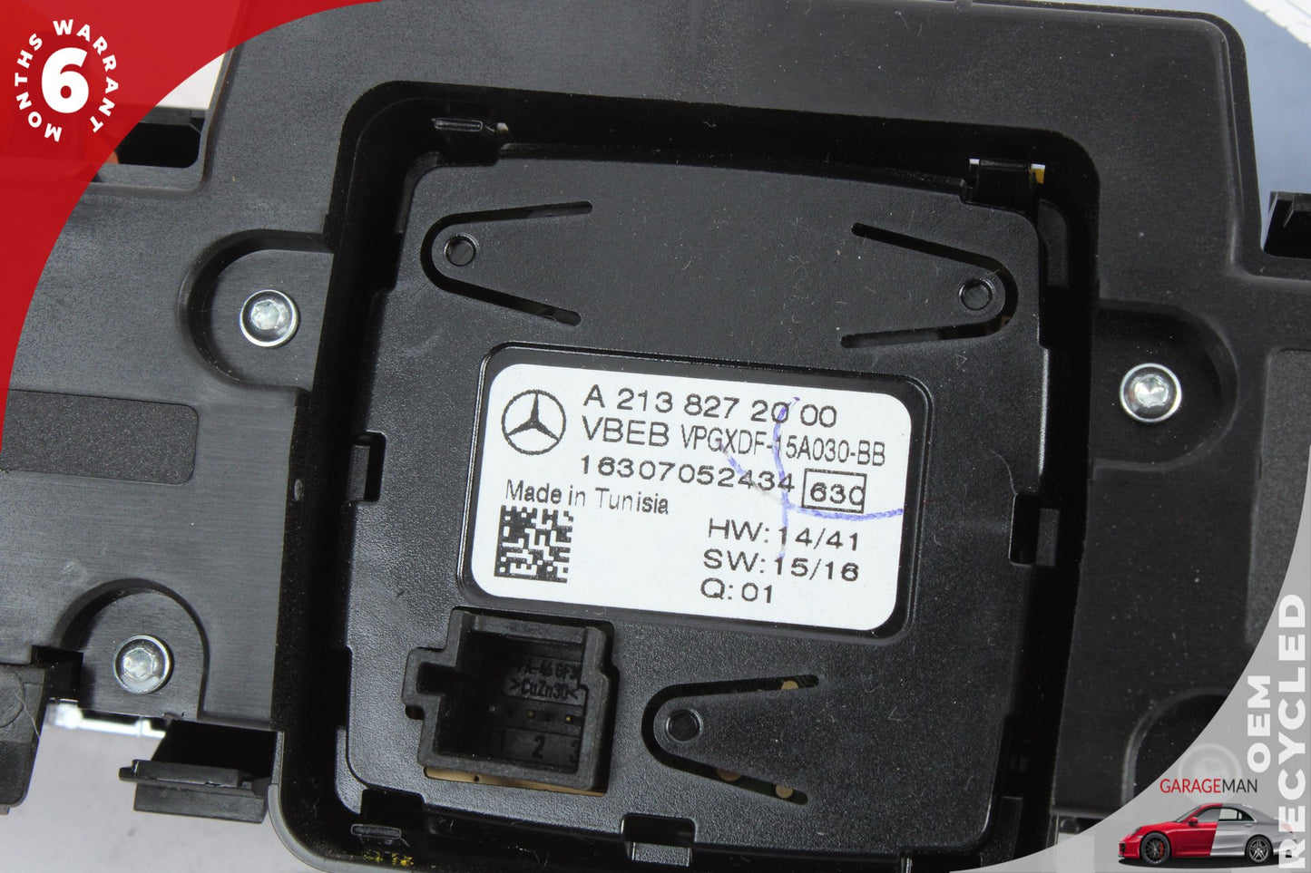 17-19 Mercedes-Benz E400 W213 Wagon Center Dash Hazard Control Switch w Clock 2138272000