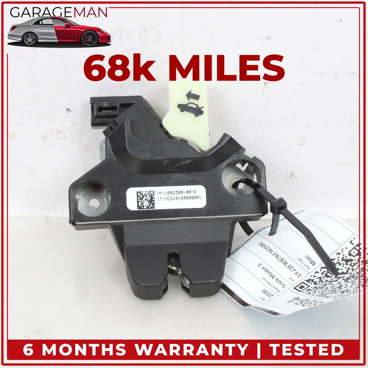 2017-2023 Tesla Model 3 Rear Trunk Lid Lock Latch Actuator 109230800E OEM
