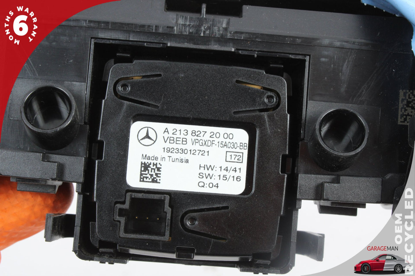 2019-2021 Mercedes W205 C300 Center Dash Hazard Control Switch w/ Clock OEM