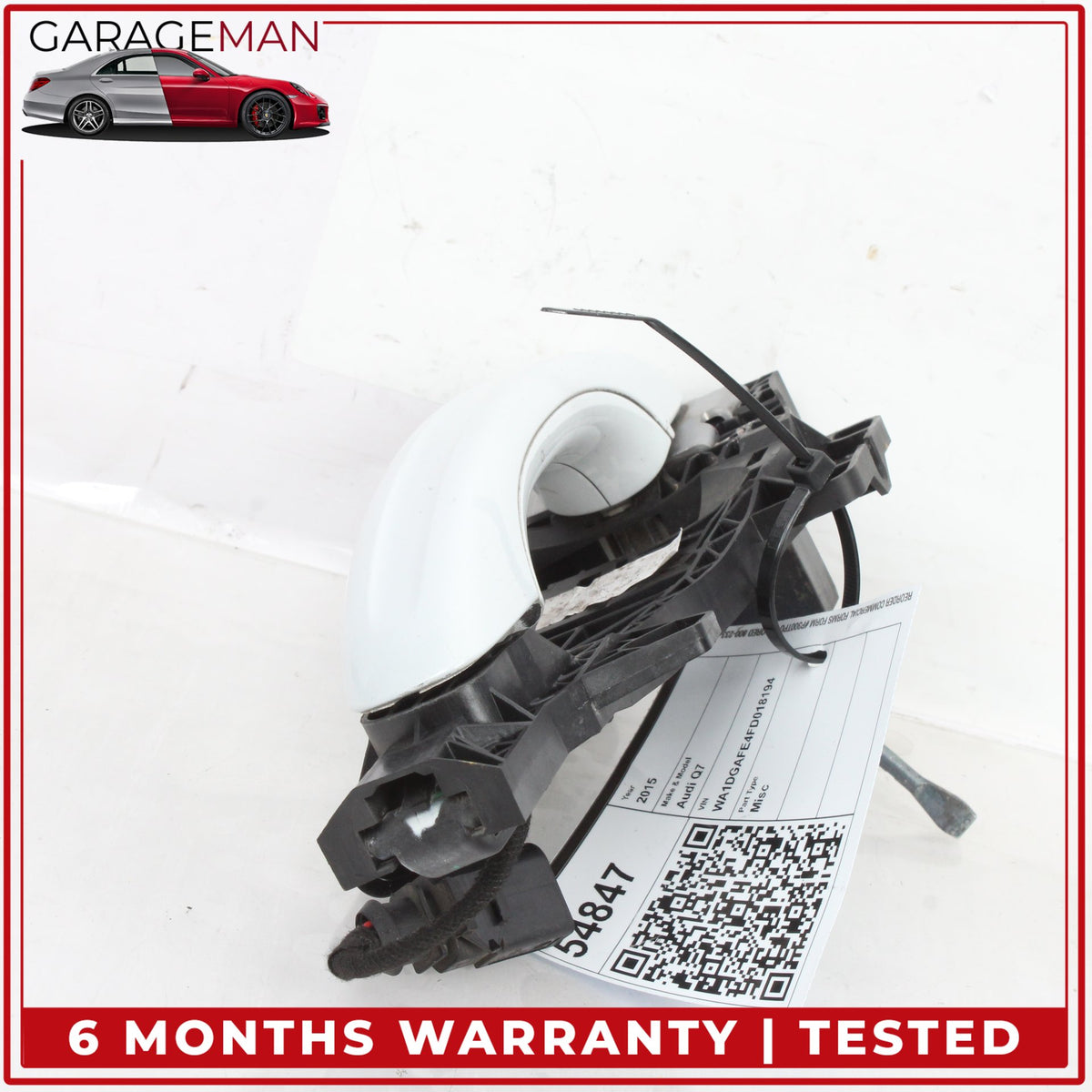 2007-2015 Audi Q7 Front Left Driver Side Exterior Door Handle White Metallic OEM