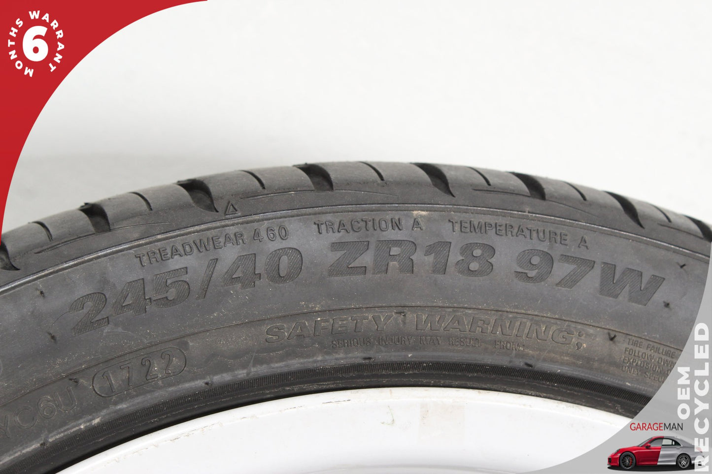 2016-2023 Audi TT Wheel Rim w/ Tire Twin 5 Spoke 8.5JX18H2 ET50 8S0601025E OEM
