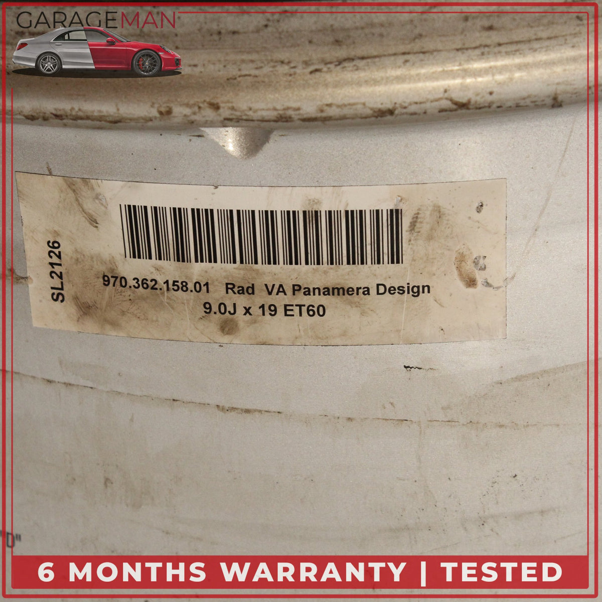 2010-2016 Porsche Panamera 970 9JX19 ET61 Front Wheel Rim Silver 97036215801 OEM