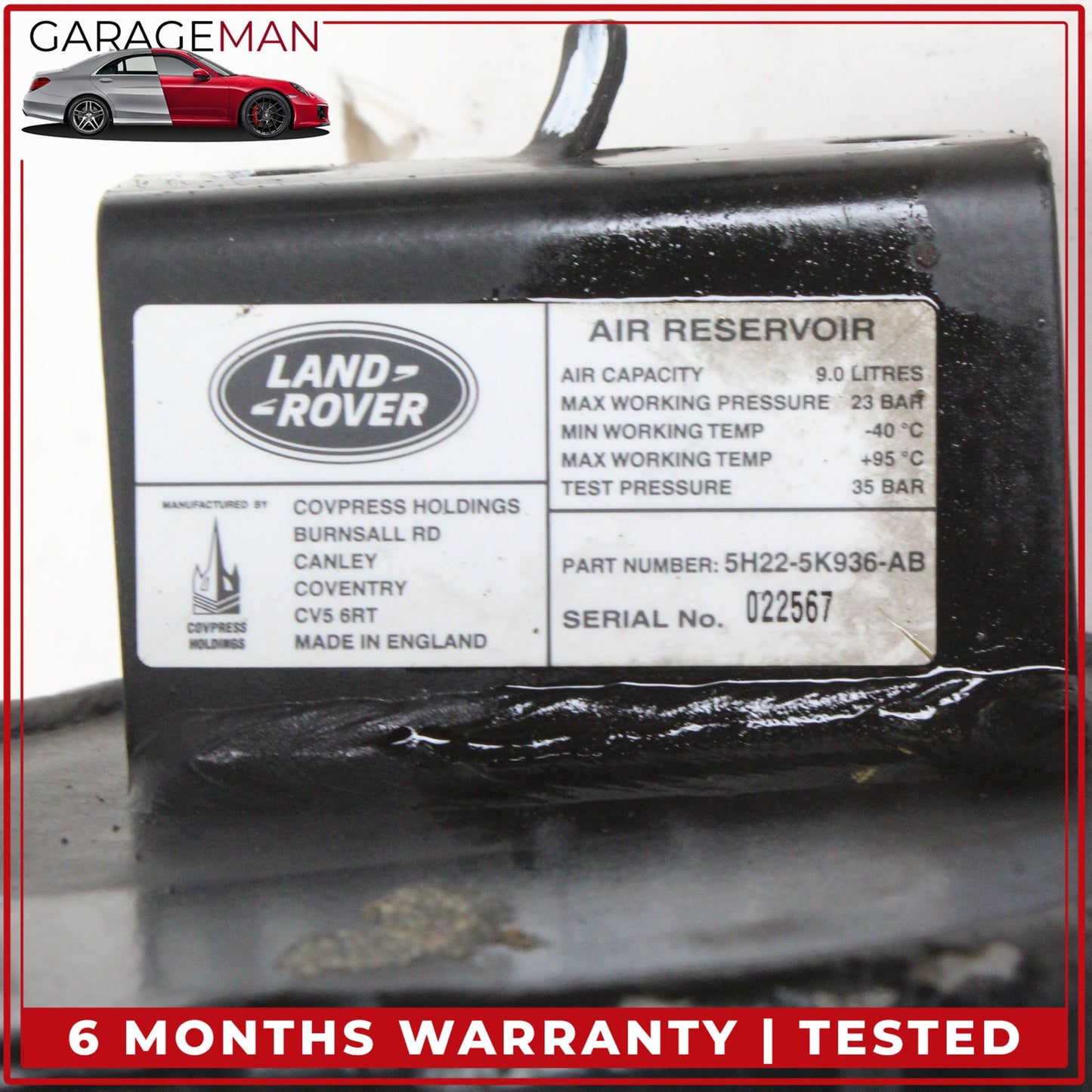 2005-2014 Land Rover LR4 L319 Air Suspension Compressor Tank Reservoir OEM
