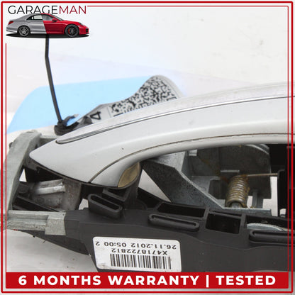 2009-2019 BMW 740i Right Passenger Side Exterior Door Handle Silver Metallic OEM