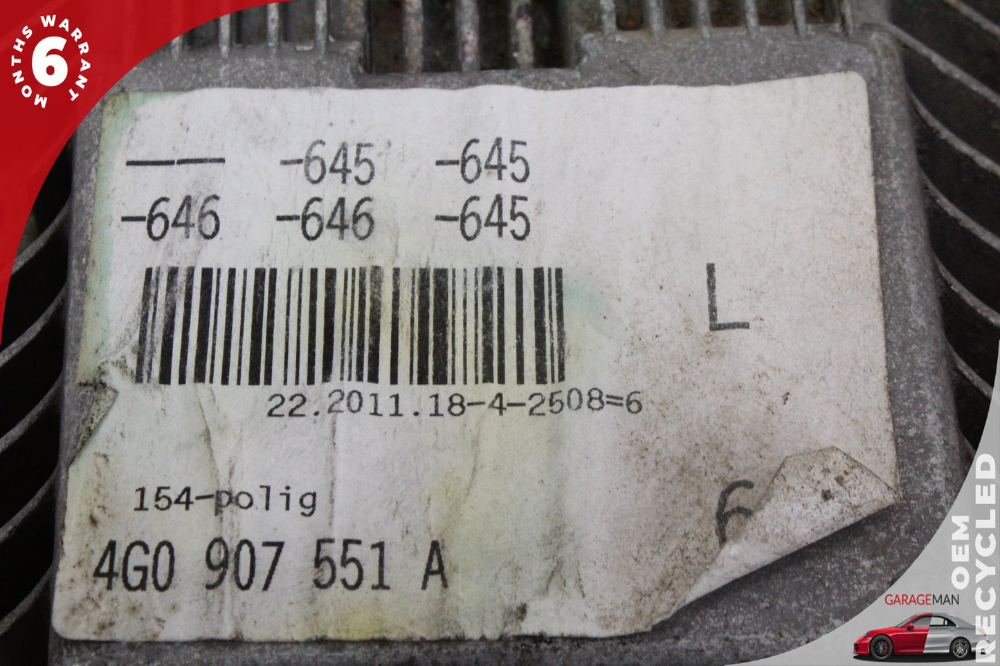 2012-2015 Audi A7 A6 3.0L Engine Computer Control Module Unit ECU 4G0907551A OEM