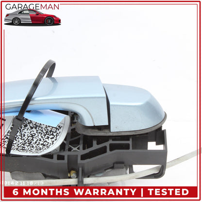 2012-2018 BMW 320i Rear Right Side Exterior Door Handle Liquid Blue Metallic OEM