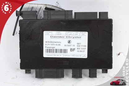 03-12 Mercedes-Benz E350 W211 Sedan Front Right Seat Control Module 2118700085