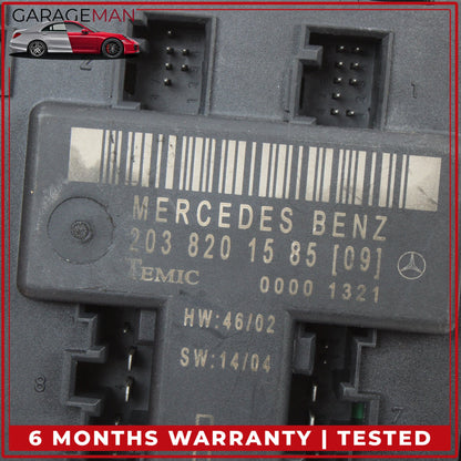 2001-2007 Mercedes W203 C230 Front Left Side Door Control Module 2038201585 OEM