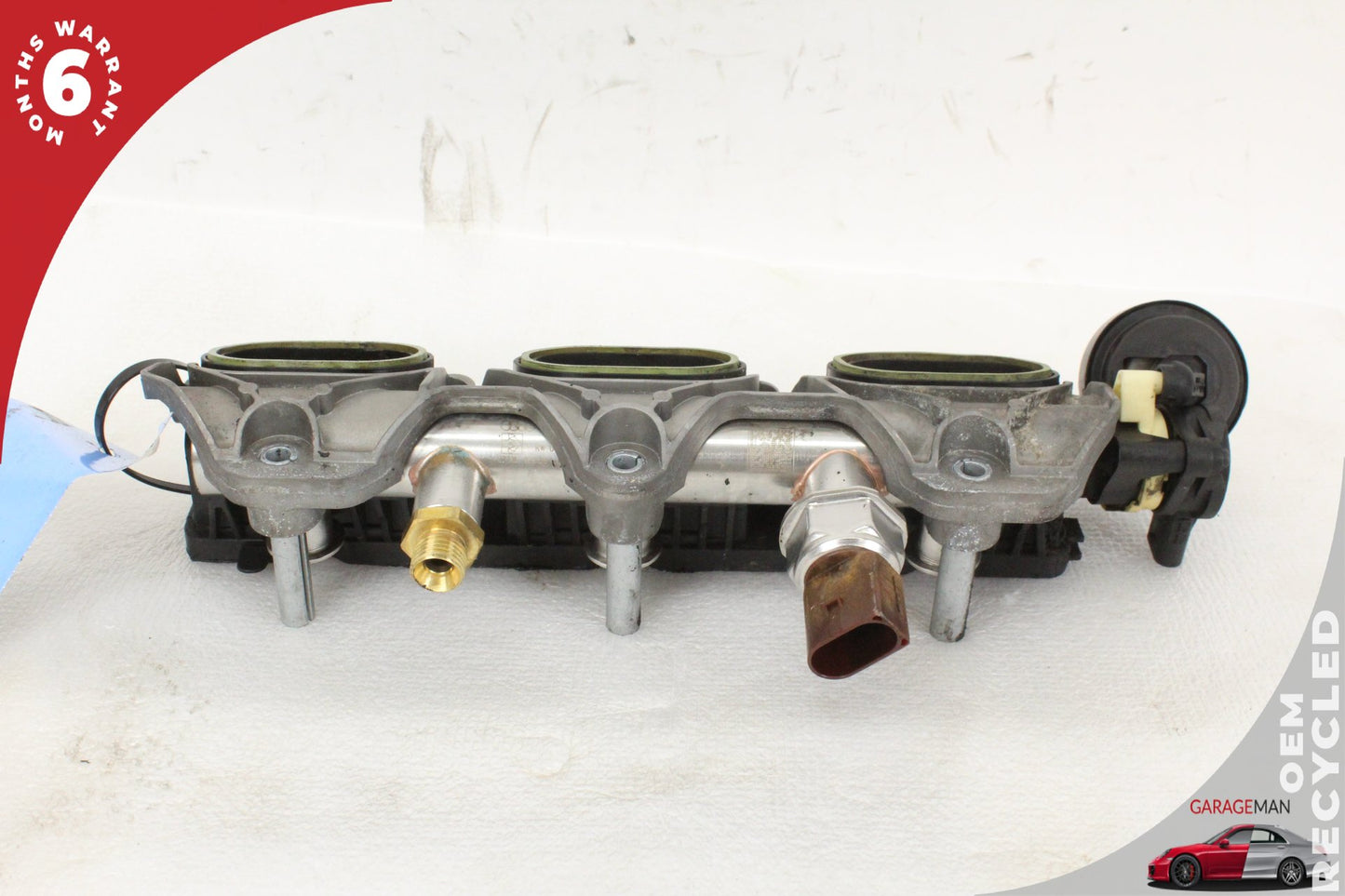 2011-2018 Audi Q7 Porsche Cayenne 958 Left Lower Intake Manifold w/ Bracket OEM