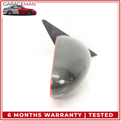 1999-2005 Porsche 911 Right Door Rear View Mirror Red w/ Carbon Fiber Cover OEM