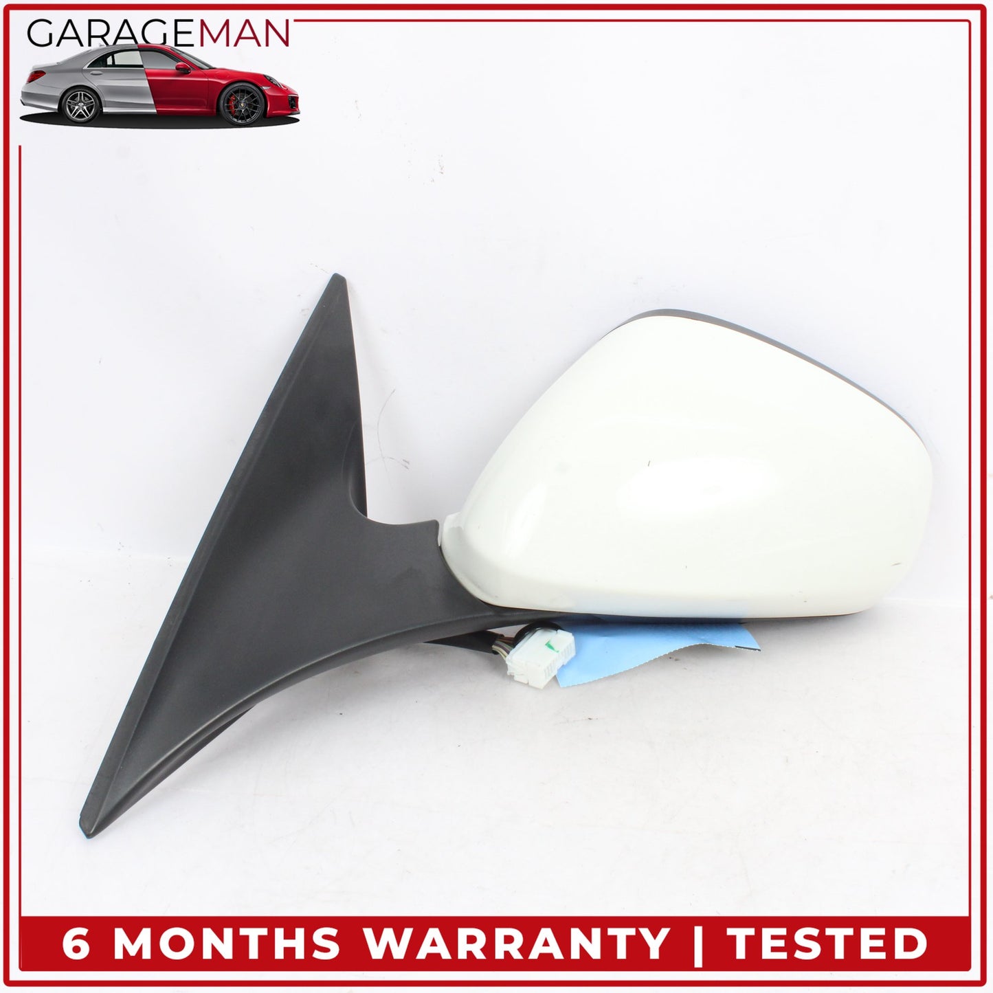2008-2019 Maserati GranTurismo M145 Front Left Door Rear View Mirror White OEM
