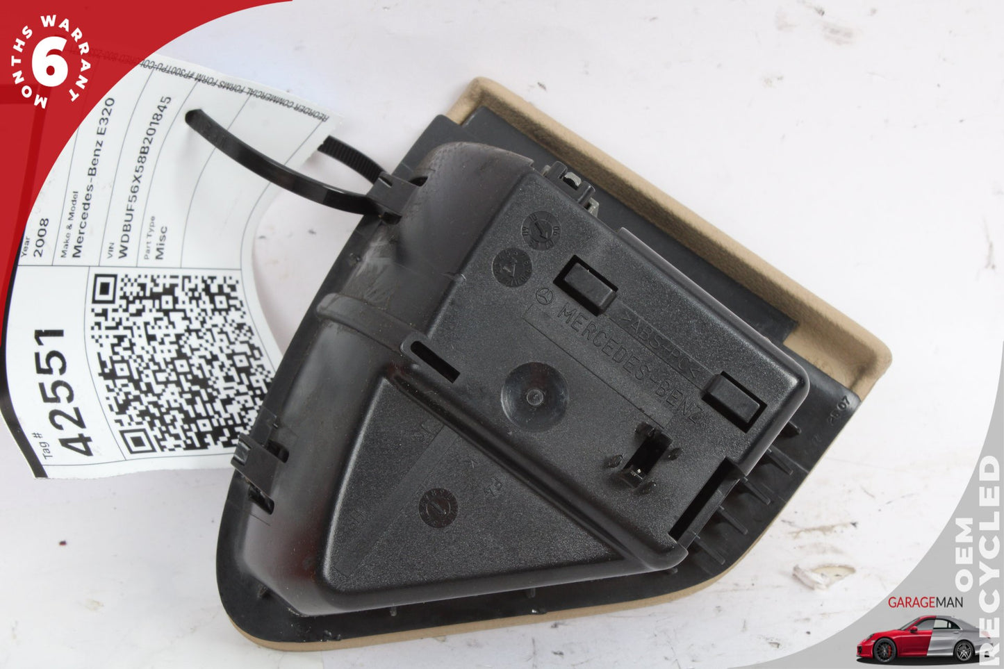 2007-2009 Mercedes W211 E350 E550 Rear Right Side Door Ash Tray Compartment OEM