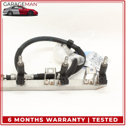 2011-2013 BMW 528i F10 N52 3.0L Fuel Rail w/ Injectors Set 7542541