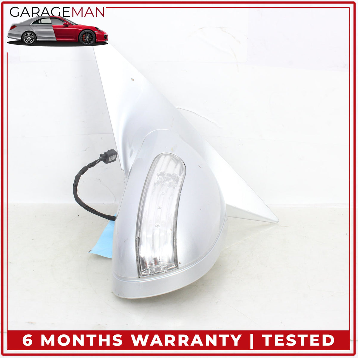 2005-2008 Mercedes R171 SLK280 Left Door Rear View Mirror Silver Metallic OEM