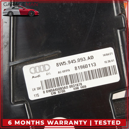 2020-2025 Audi A4 S4 Rear Left Side Inner LED Tail Light Lamp 8W5945093AD OEM