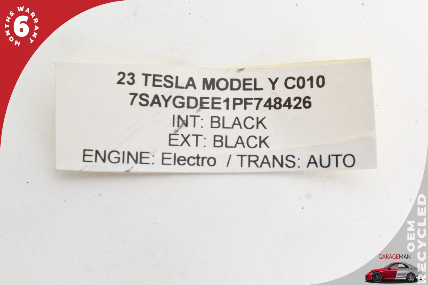 2020-2023 Tesla Model Y Rear Right Passenger Side Window Regulator Assembly OEM