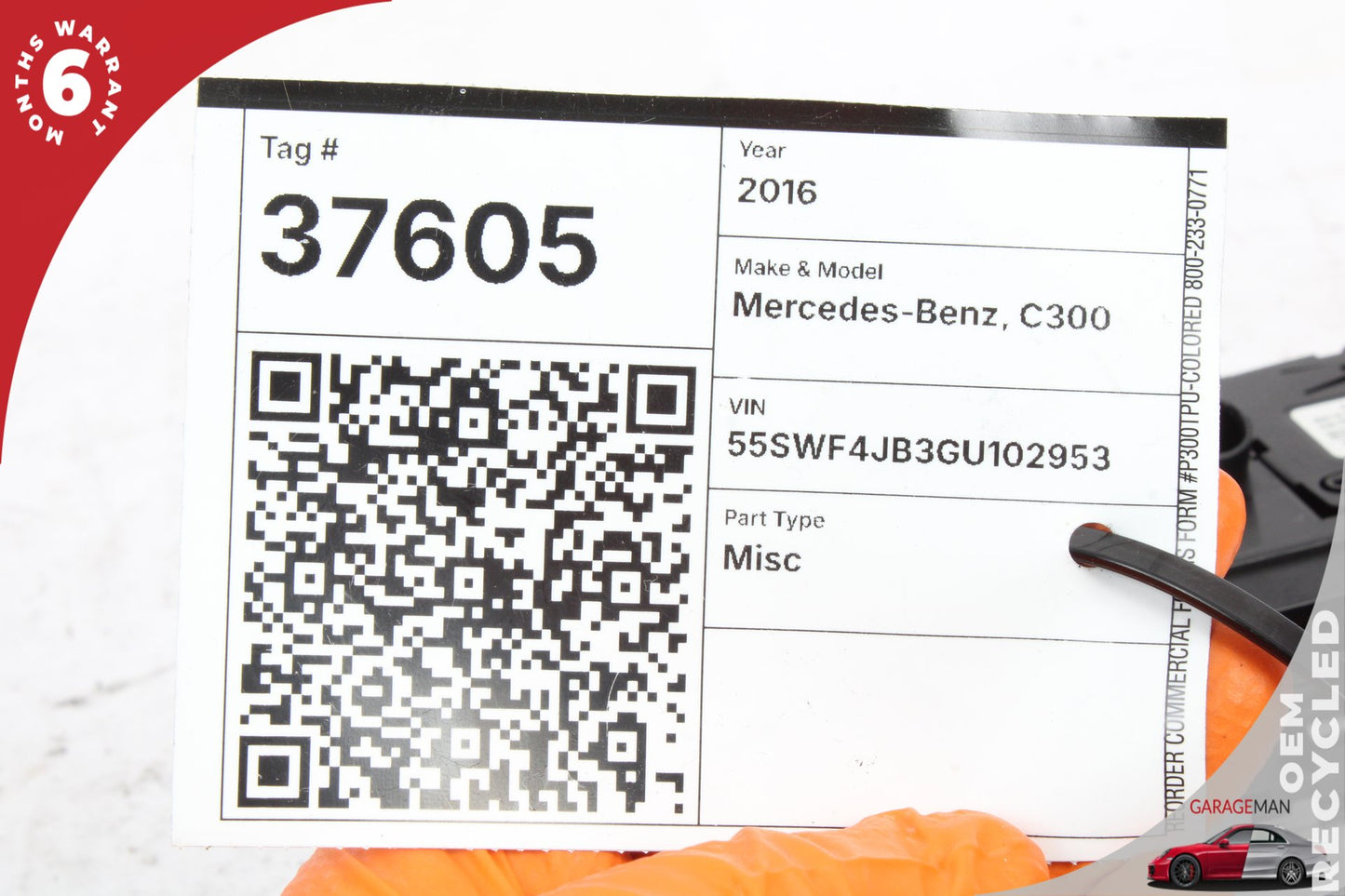 2015-2018 Mercedes-Benz C300 W205 Dash Hazard Control Switch A2059053901