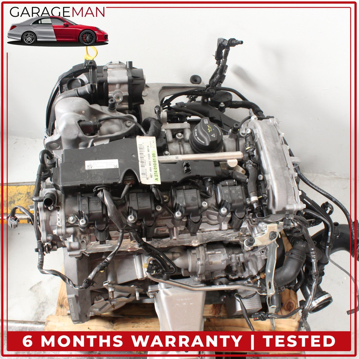 2015-2020 Mercedes W205 C300 SLC300 M274 2.0L Engine Motor Block Assembly OEM