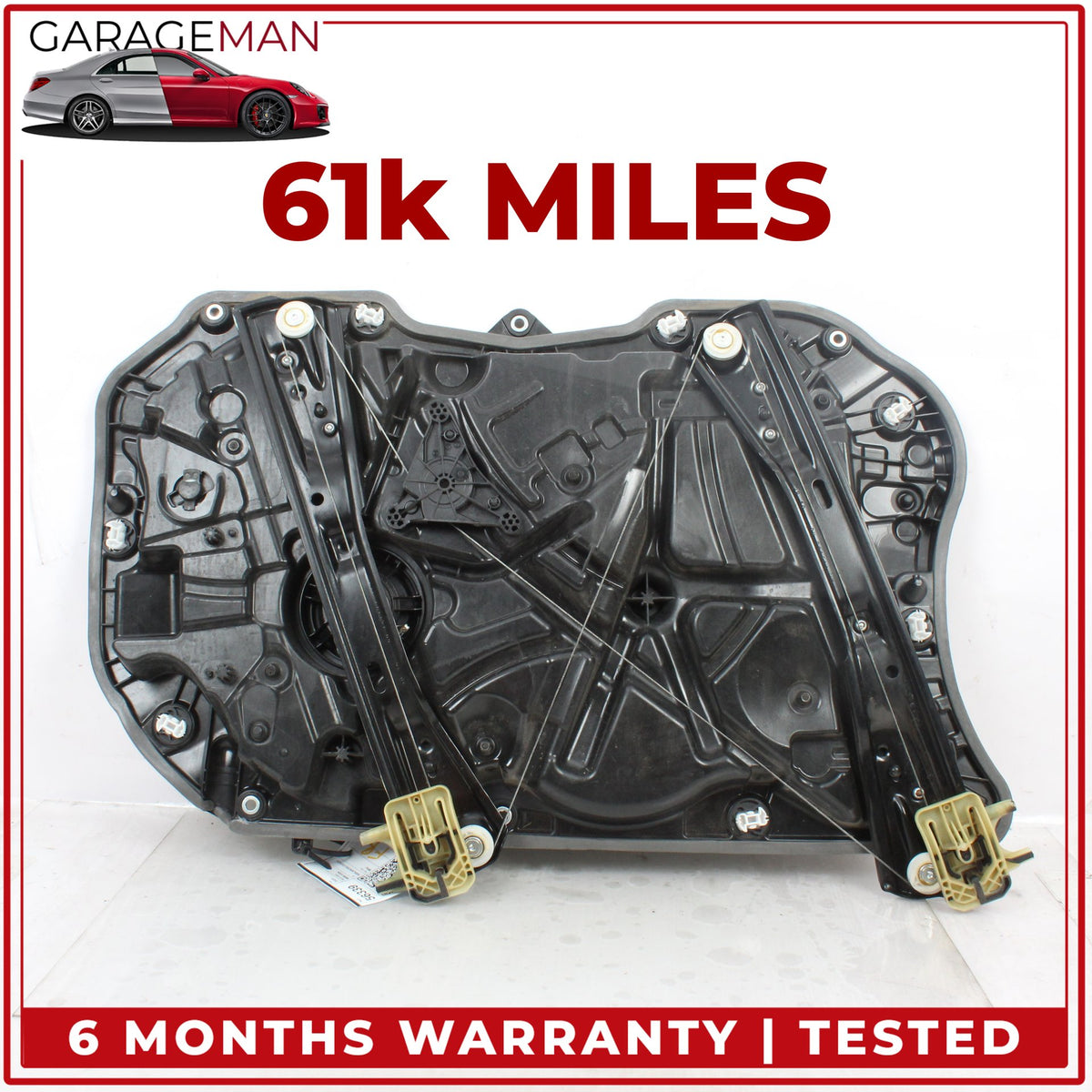 2017-2023 BMW 530e G30 Front Right Side Window Regulator w/ Carrier 7360424 OEM