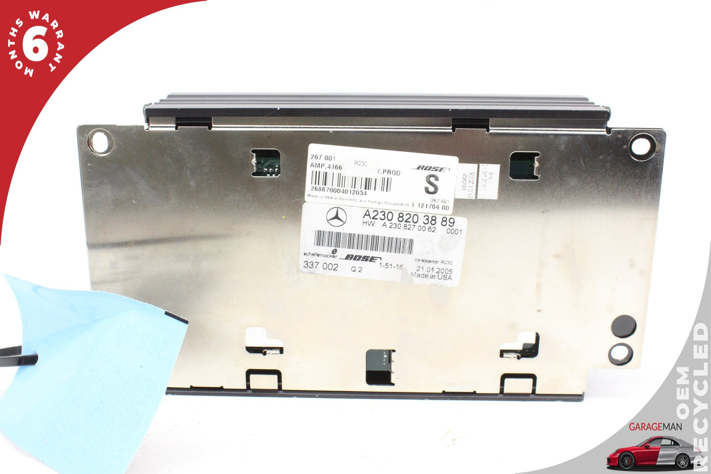 05-08 Mercedes-Benz SL500 R230 Audio Amplifier AMP Bose 2308203889 Genuine