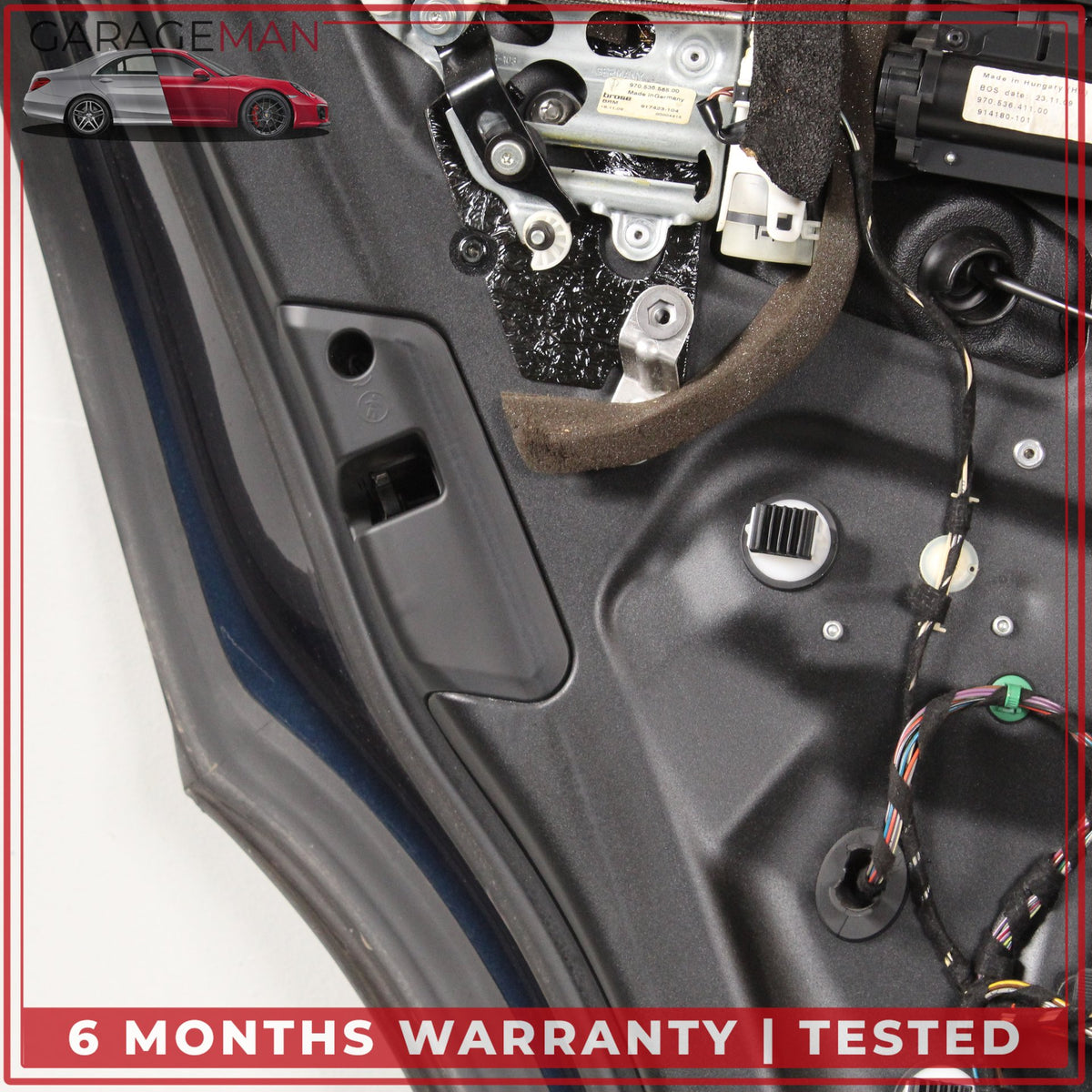 2010-2016 Porsche Panamera 970 Rear Left Complete Door Assy Blue Metallic OEM