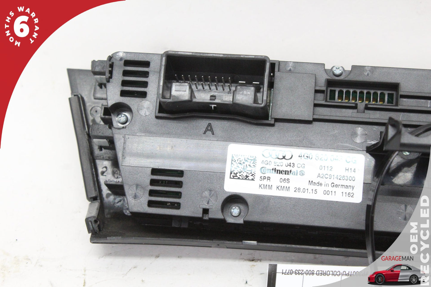 2012-2018 Audi A6 C7 AC Temperature Climate Control Panel 4G0820043L OEM