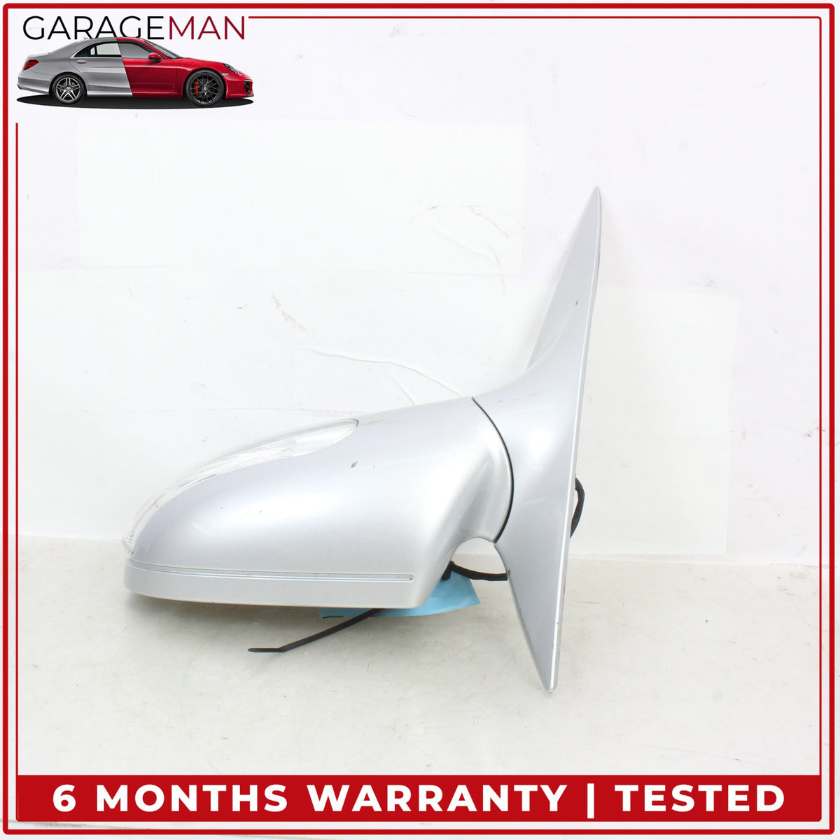 2005-2008 Mercedes R171 SLK280 Left Door Rear View Mirror Silver Metallic OEM