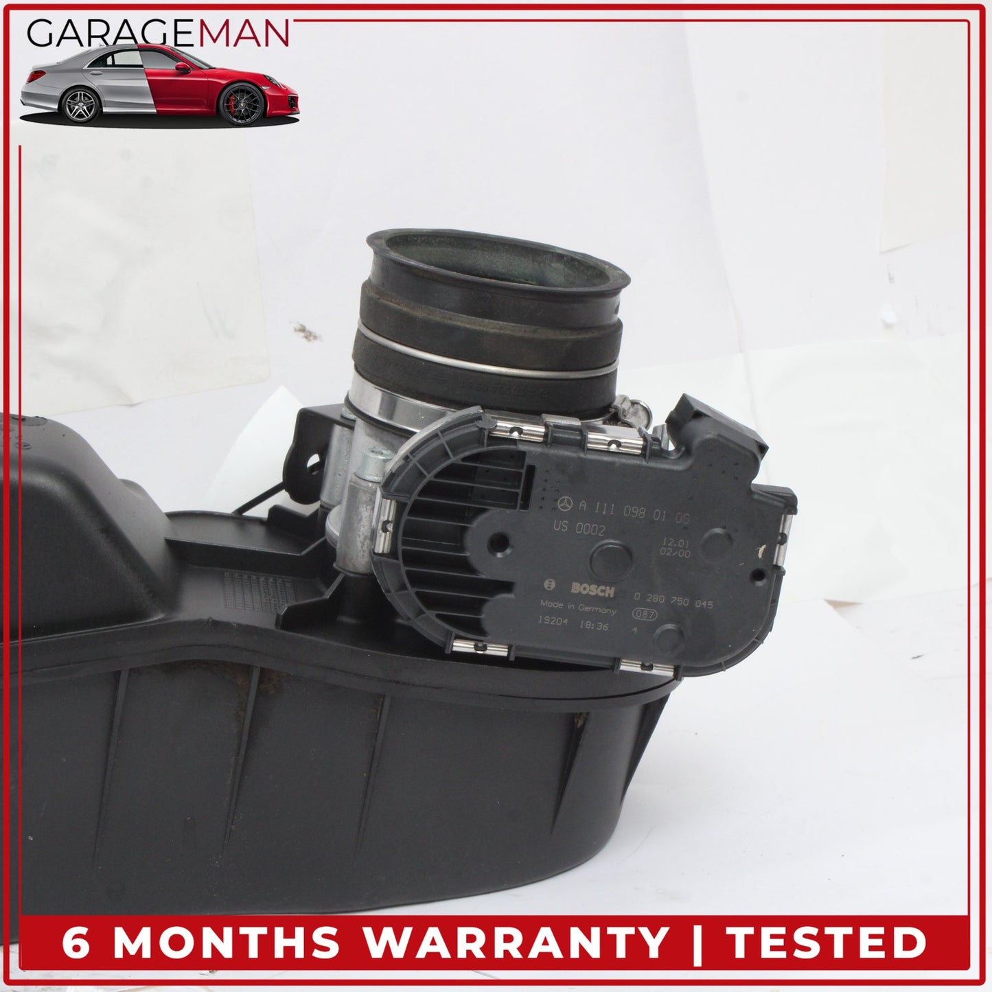 2001-2004 Mercedes R170 SLK230 Air Cleaner Absorber w/ Throttle Valve Body OEM