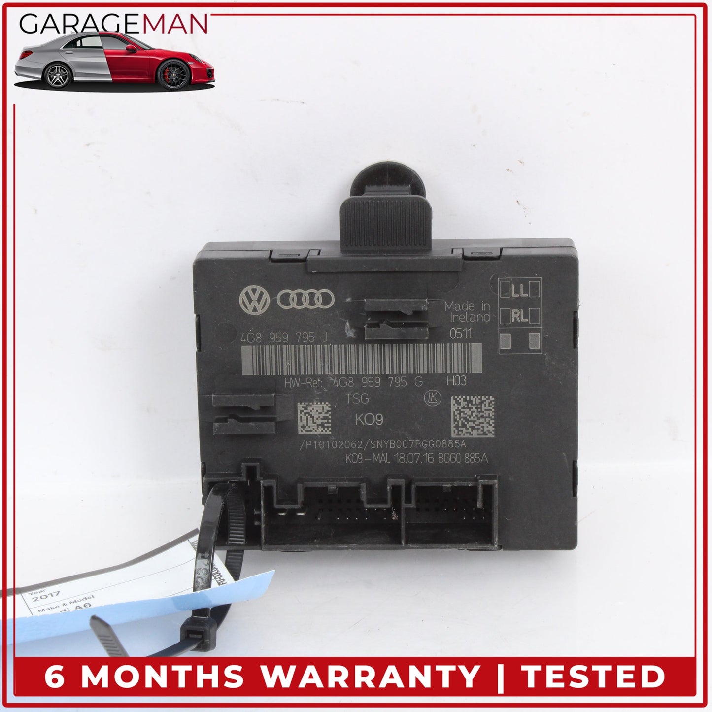 2012-2018 Audi A6 A7 Rear Left or Right Side Door Control Module 4G8959795J OEM