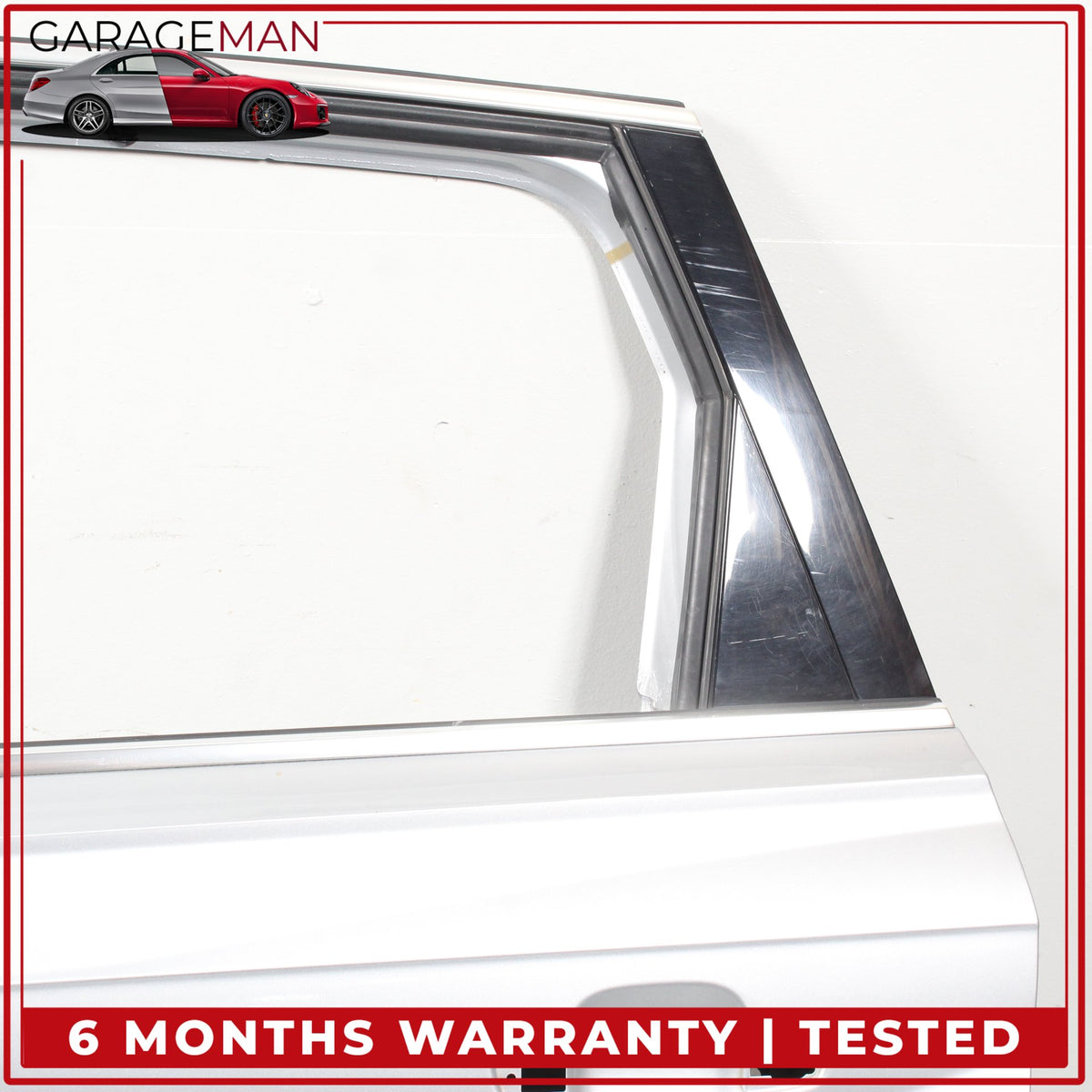 2017-2019 Audi Q7 Rear Left Driver Side Door Shell Florett Silver Metallic OEM