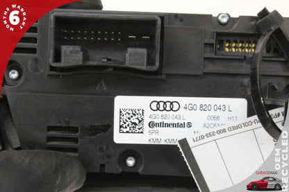 2012-2018 Audi A7 Front A/C AC Temperature Climate Control Panel 4G0820043L OEM