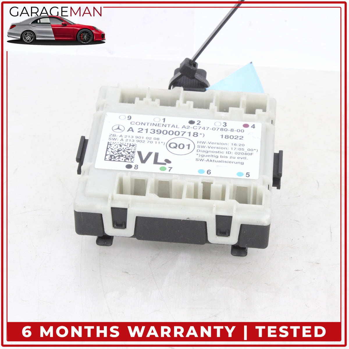 2017-2020 Mercedes W213 E300 Front Left Door Control Module Unit 2139000718 OEM