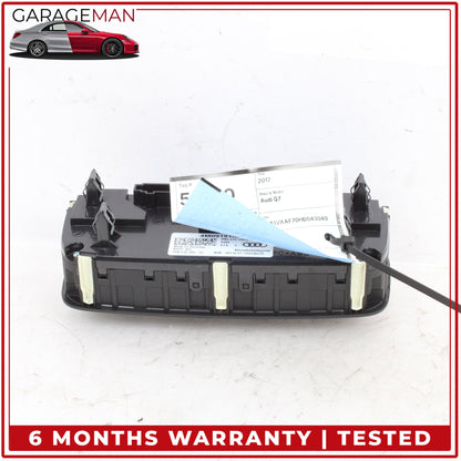 2017-2019 Audi Q7 Rear AC A/C Climate Control Switch Panel 4M0919158D OEM