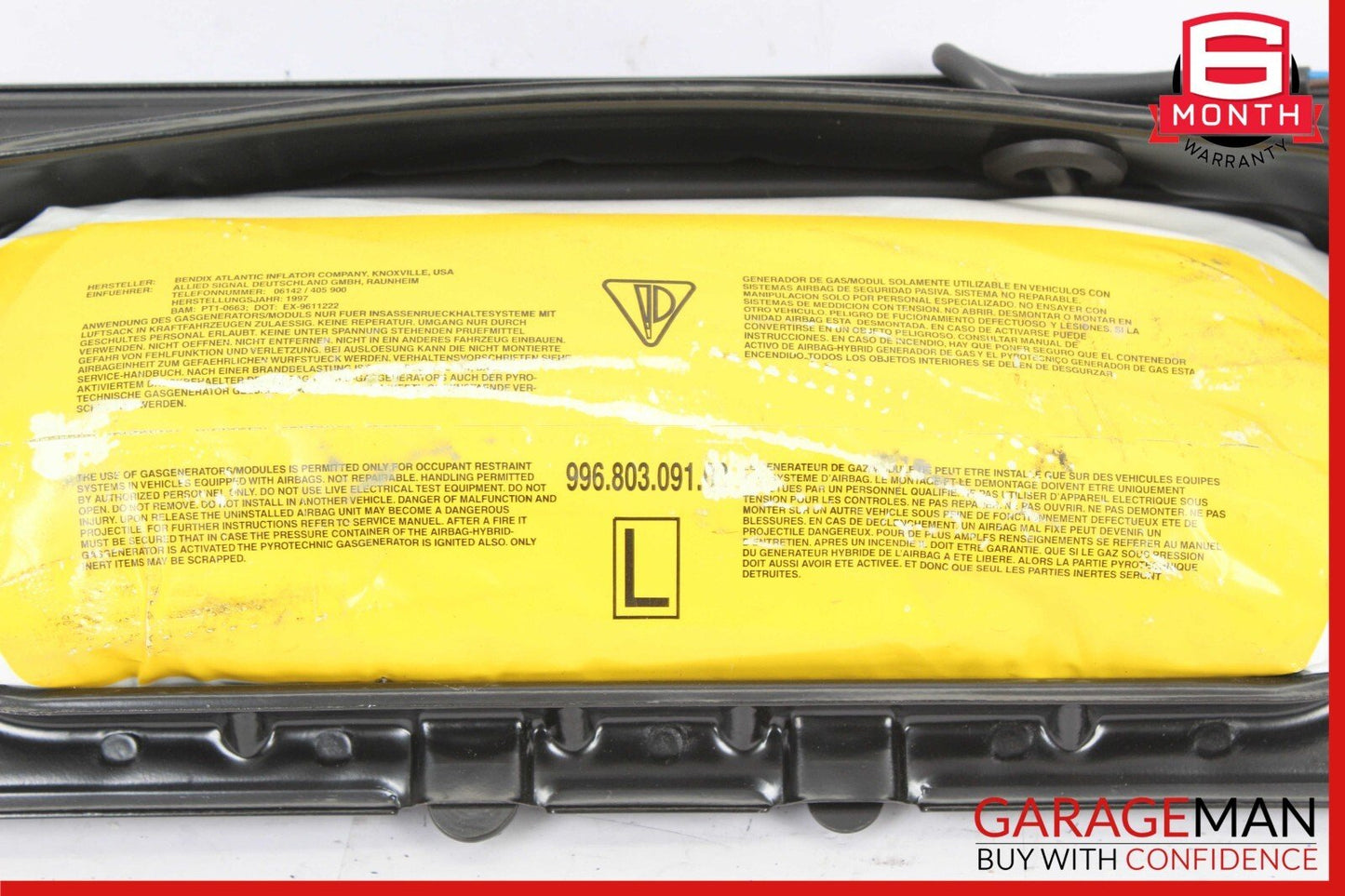 97-04 Porsche Boxster 986 Carrera 996 911 Front Left Door Airbag Air Bag