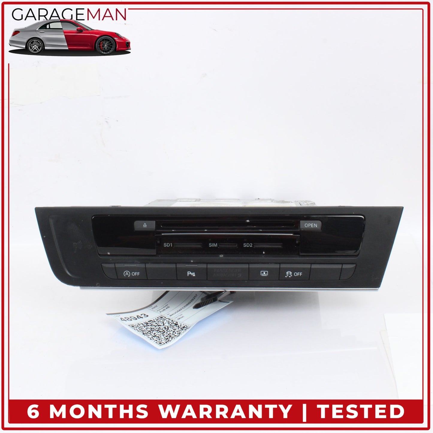 2016-2018 Audi A6 S6 S7 Front Dash Multi Media Audio Radio Receiver Player OEM
