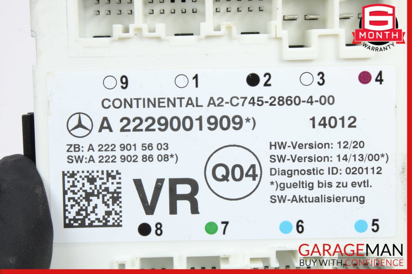2015-2023 Mercedes-Benz C300 Front Right Door Control Module 2229001909 OEM