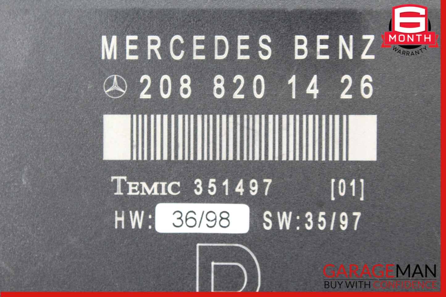 1996-2003 Mercedes W210 E320 Front Right Door Control Module 2088201426