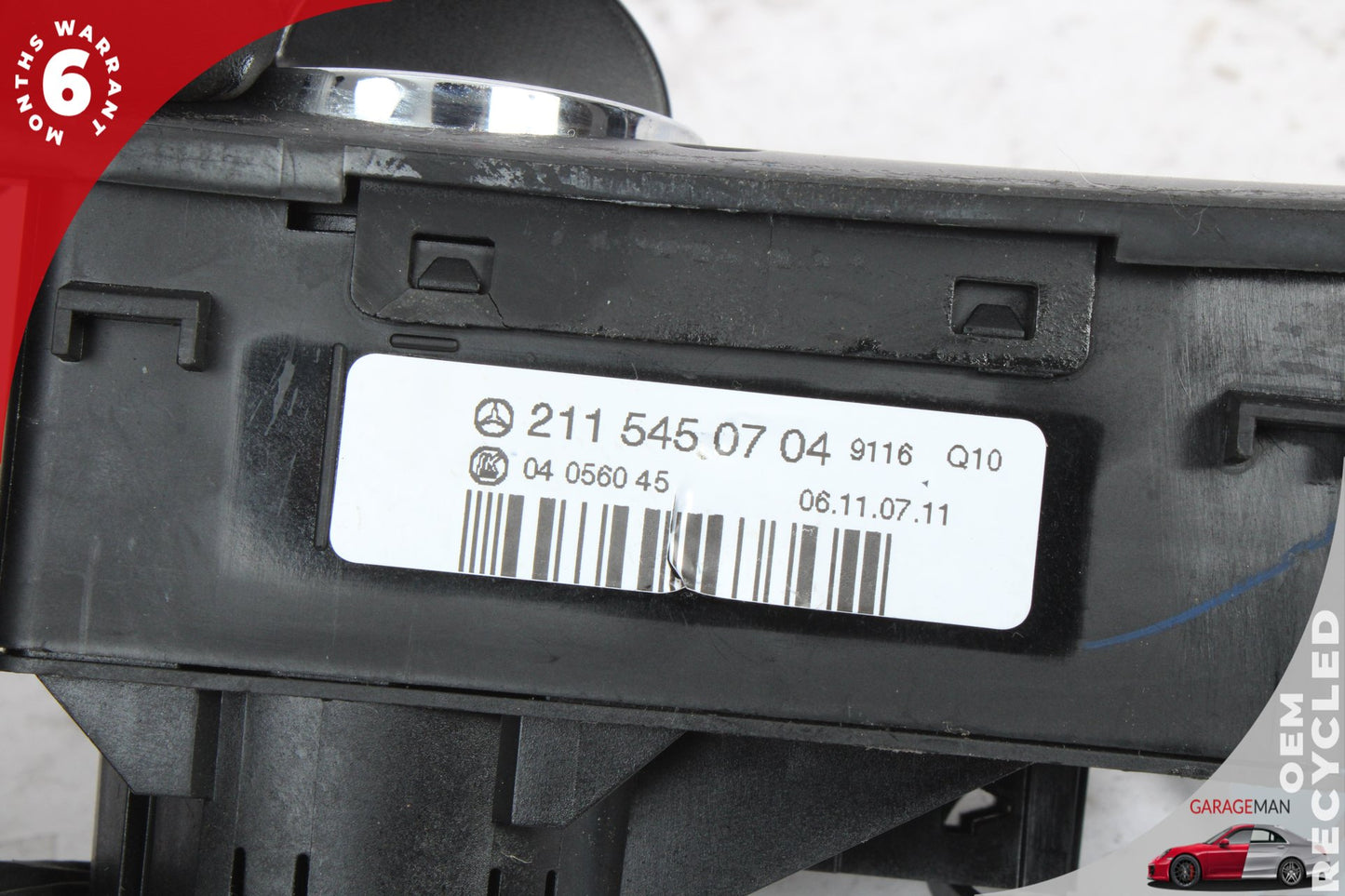 2003-2009 Mercedes W211 E350 Headlight Control Switch w/ Trim 2115450704 OEM