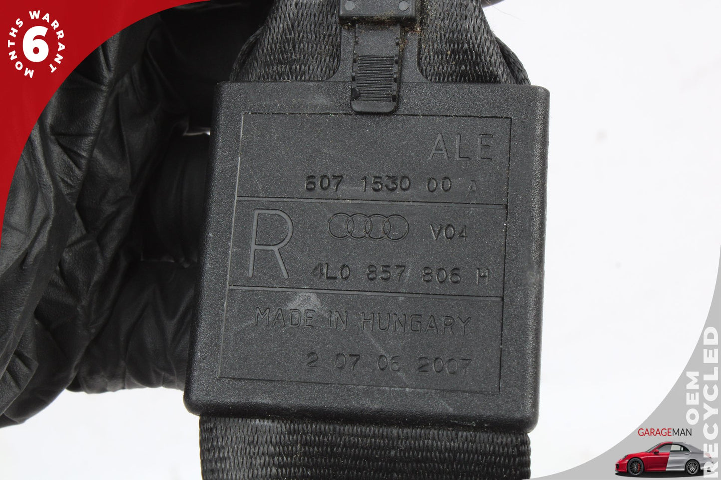 2007-2015 Audi Q7 Rear Right Passenger Side 2nd Row Seat Belt 4L0857806H OEM