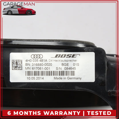 2011-2018 Audi A8 Rear Deck Audio Sound Subwoofer Speaker Set Bose OEM