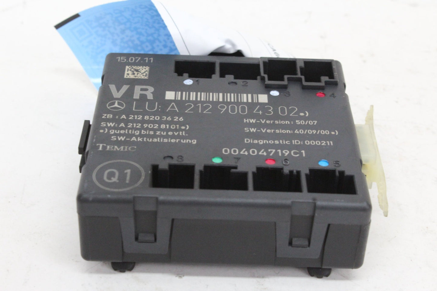 2008-2014 Mercedes C250 CDI W204 Right Front Door Control Module 2129004302