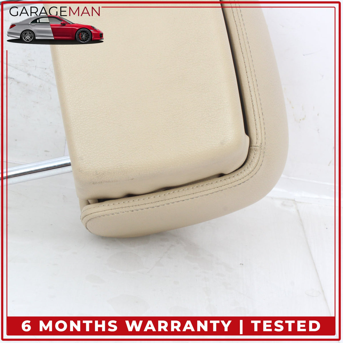 2012-2018 Audi A6 A7 Front Left and Front Right Side Seat Headrest Beige OEM