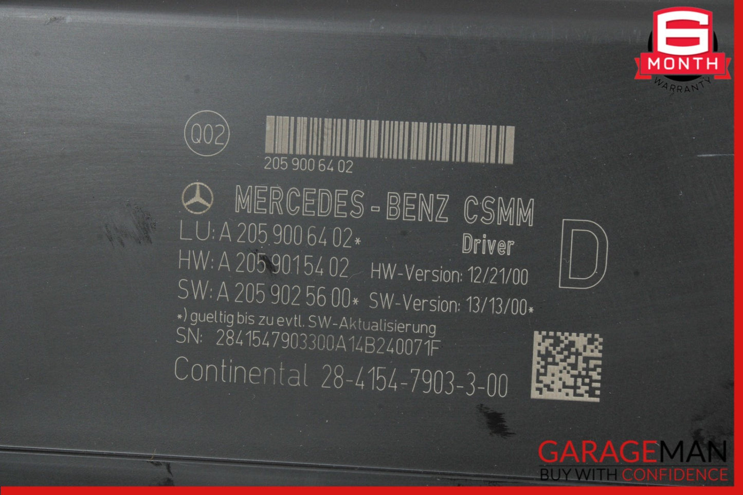 2015-2023 Mercedes-Benz C300 W205 Front Left Seat Control Module 2059006402 OEM