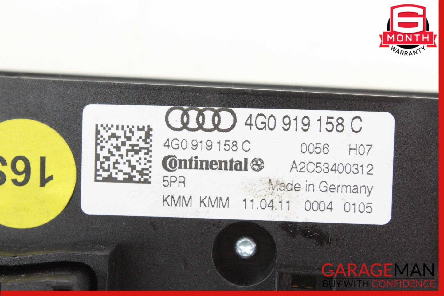 2012-2018 Audi A6 C7 Rear AC Climate Control Switch Panel 4G0919158C