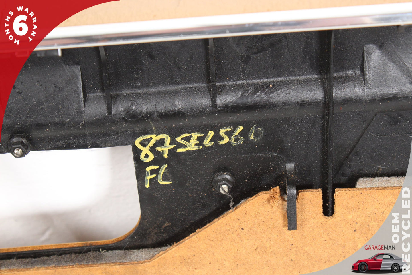 86-91 Mercedes W126 560SEL Front Left Side Interior Door Trim Panel Cover OEM