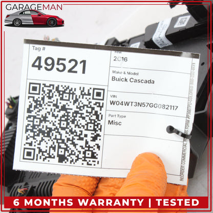 2016-2019 Buick Cascada Radio Audio Climat Control Panel Assy 13497754 OEM