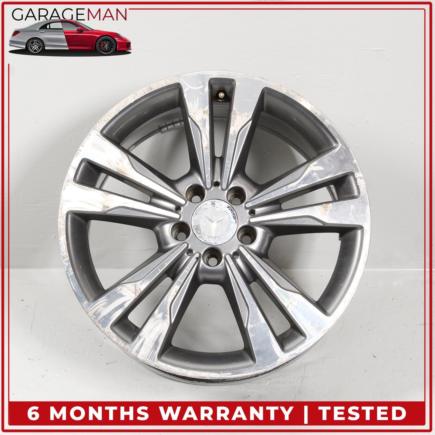 2014-2016 Mercedes W212 E350 Twin 5 Spoke Wheel Rim 8.5JX18H2ET48 2124015702 OEM