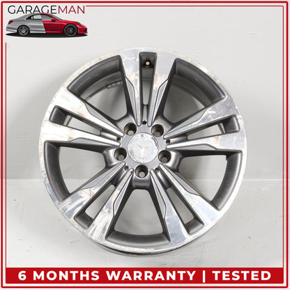 2014-2016 Mercedes W212 E350 Twin 5 Spoke Wheel Rim 8.5JX18H2ET48 2124015702 OEM