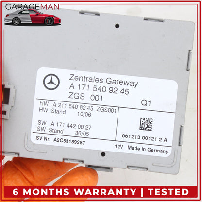 2007 Mercedes R171 SLK280 Engine Gateway Control Module w/ Ignition Switch OEM